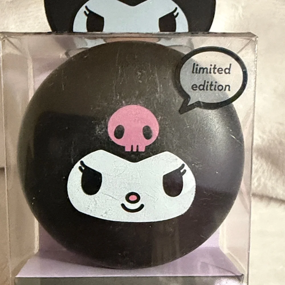 The Crème Shop x Kuromi Macaron Lip Balm- Raspberry Crème Puff